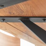 Stół dębowy na metalowych nogach 100x200