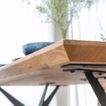 Stół dębowy na metalowych nogach 100x200