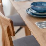 Stół dębowy na metalowych nogach 90x180