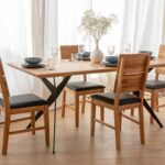 Stół dębowy na metalowych nogach 90x180