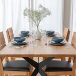 Stół dębowy na metalowych nogach 100x200