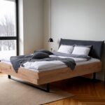 Wygodne Łóżko Dębowe z Pojemnikiem Taverika B DĄB