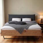 Wygodne Łóżko Dębowe z Pojemnikiem Taverika B DĄB