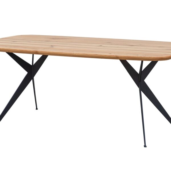 Dębowy Stół na Metalowych Nogach Fressa