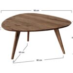 Klasyczny nowoczesny dębowy stolik 95 cm Basic