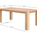 Drewniany klasyczny dębowy stół Siena