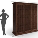 Nowoczesna szafa 70 cm tabacco 3-drzwiowa Kalari