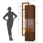 Elegancka nowoczesna dębowa witryna Essentia