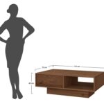 Klasyczny dębowy nowoczesny stolik Essentia