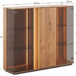 Niska Witryna Szklana Dębowa Essentia