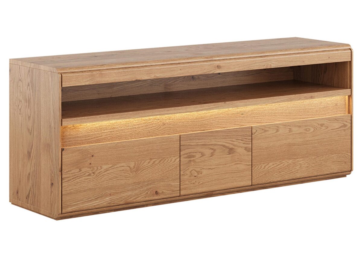 Duża Szafka RTV - Design Dębowy Sekwana