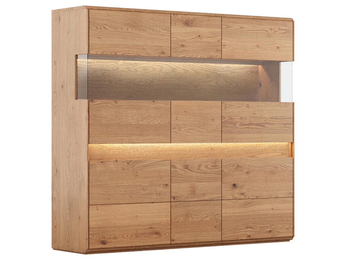 Witryna 3D Niska - Nowoczesność i Dąb Sekwana