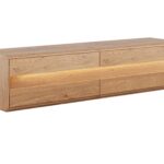 Niska Szafka RTV - Elegancki Dąb Sekwana