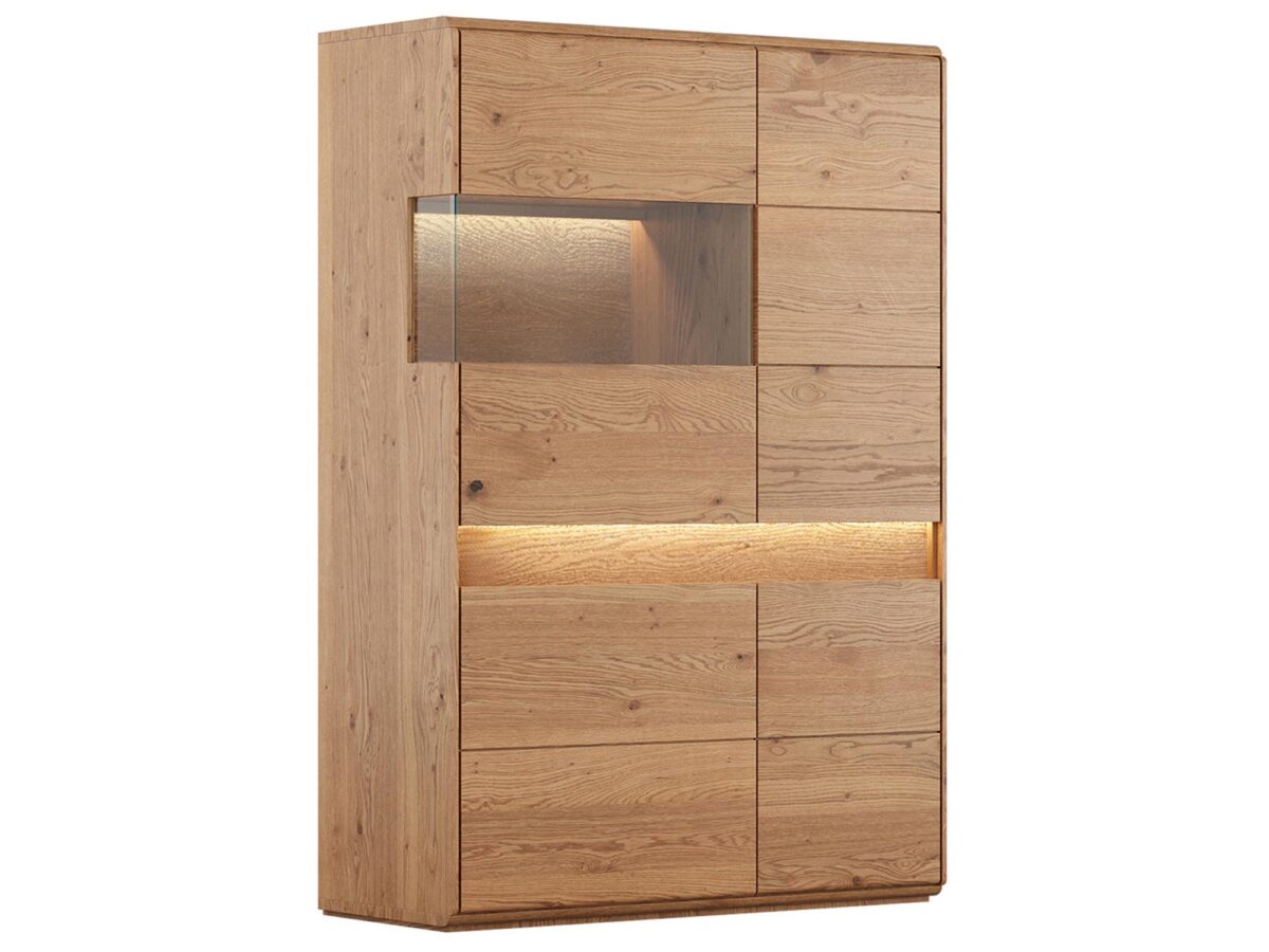 Niska Witryna 2D Lewa - Olejowany Dąb Sekwana