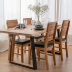 Stół debowy Gavardo 90x180 czarne nogi