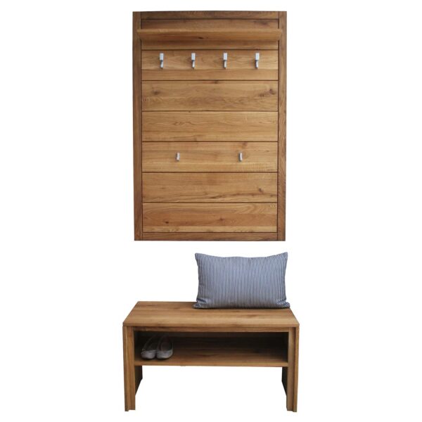 Komplet Mebli do Przedpokoju Wieszak + Ławka ALAMOS