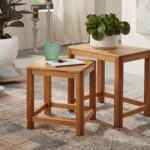 Zestaw Stoliczków 2szt Verde Classico Dąb