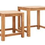 Zestaw Stoliczków 2szt Verde Classico Dąb