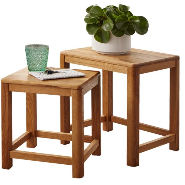 Zestaw Stoliczków 2szt Verde Classico Dąb