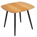 Stolik Drewniany Mały z Geometryczną Nóżką – Linaro 01