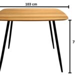Stół Kompaktowy Dębowy 103 cm Nowoczesny – Linaro 81