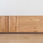 Szeroka Komoda TV Dębowa Essentia