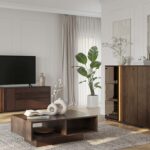 Elegancka nowoczesna dębowa witryna Essentia