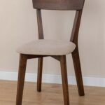 Krzesło dębowe z beżowym siedziskiem MAX