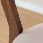 Krzesło dębowe z beżowym siedziskiem MAX