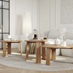 Klasyczny nowoczesny dębowy stolik 71 cm Asento