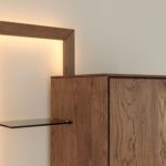 Elegancka nowoczesna dębowa witryna Essentia