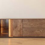 Szafka RTV 165 cm tabacco 2 półki Essentia