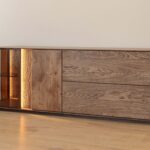 Szafka RTV 165 cm tabacco 2 półki Essentia