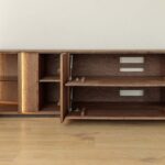 Nowoczesna dębowa szafka RTV 185 cm Essentia