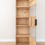 Witryna Dębowa Wisząca z Plastrem Drewna Loftwood