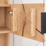 Witryna Dębowa Wisząca z Plastrem Drewna Loftwood