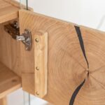 Witryna Dębowa Wisząca z Plastrem Drewna Loftwood