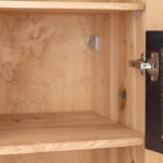 Stojąca Witryna Nowoczesna Loftwood Czarne Szkło