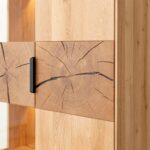 Dębowa Witryna Plaster Drewna Loftwood Stojąca