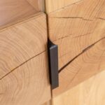 Dębowa Witryna Plaster Drewna Loftwood Stojąca