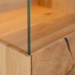 Dębowa Witryna Plaster Drewna Loftwood Stojąca