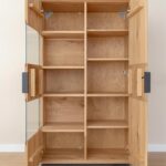 Dębowa Witryna Plaster Drewna Loftwood Stojąca