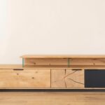 Nowoczesna Dębowa Szafka RTV Wisząca Loftwood