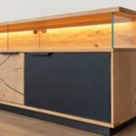 Nowoczesna Dębowa Szafka RTV Wisząca Loftwood