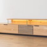 Szafka RTV Dębowa z Lamelami Loftwood