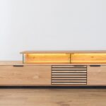 Szafka RTV Dębowa z Lamelami Loftwood