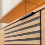 Szafka RTV Dębowa z Lamelami Loftwood