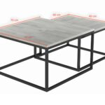 Zestaw Stoliki Drewniano-Metalowe Okrągłe – Kongo 1+1