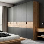 Elegancka drewniana szafa K60EF4E