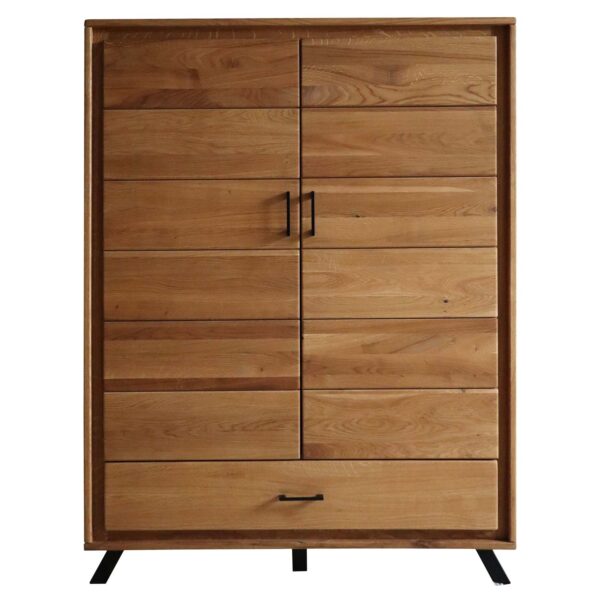 Wysoka Dębowa Komoda na Nóżkach ALAMOS LOFT